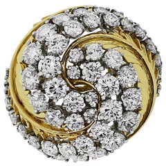 Diamond Dome Leaf Ring