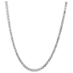 Long Diamond Tennis Necklace