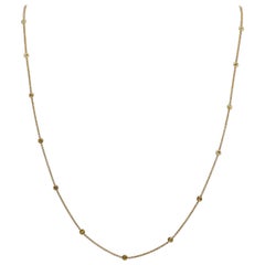 Diamond by the Yard Style Necklace 1.40 Carats in 18 Karat Yellow Gold 