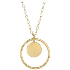 Ellie Air Total Eclipse Gold Disc Necklace