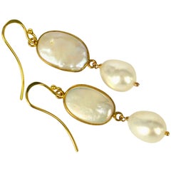 Decadent Jewels Gold Pearl Earrings