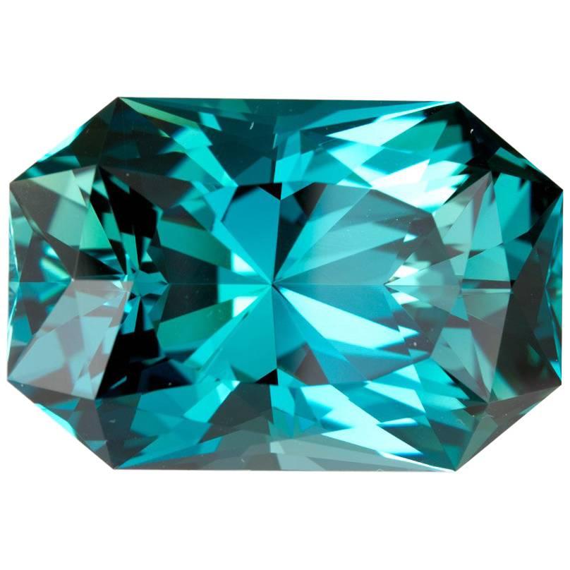 Bespoke Jewel with One-of-a-Kind Teal London Topaz For Sale
