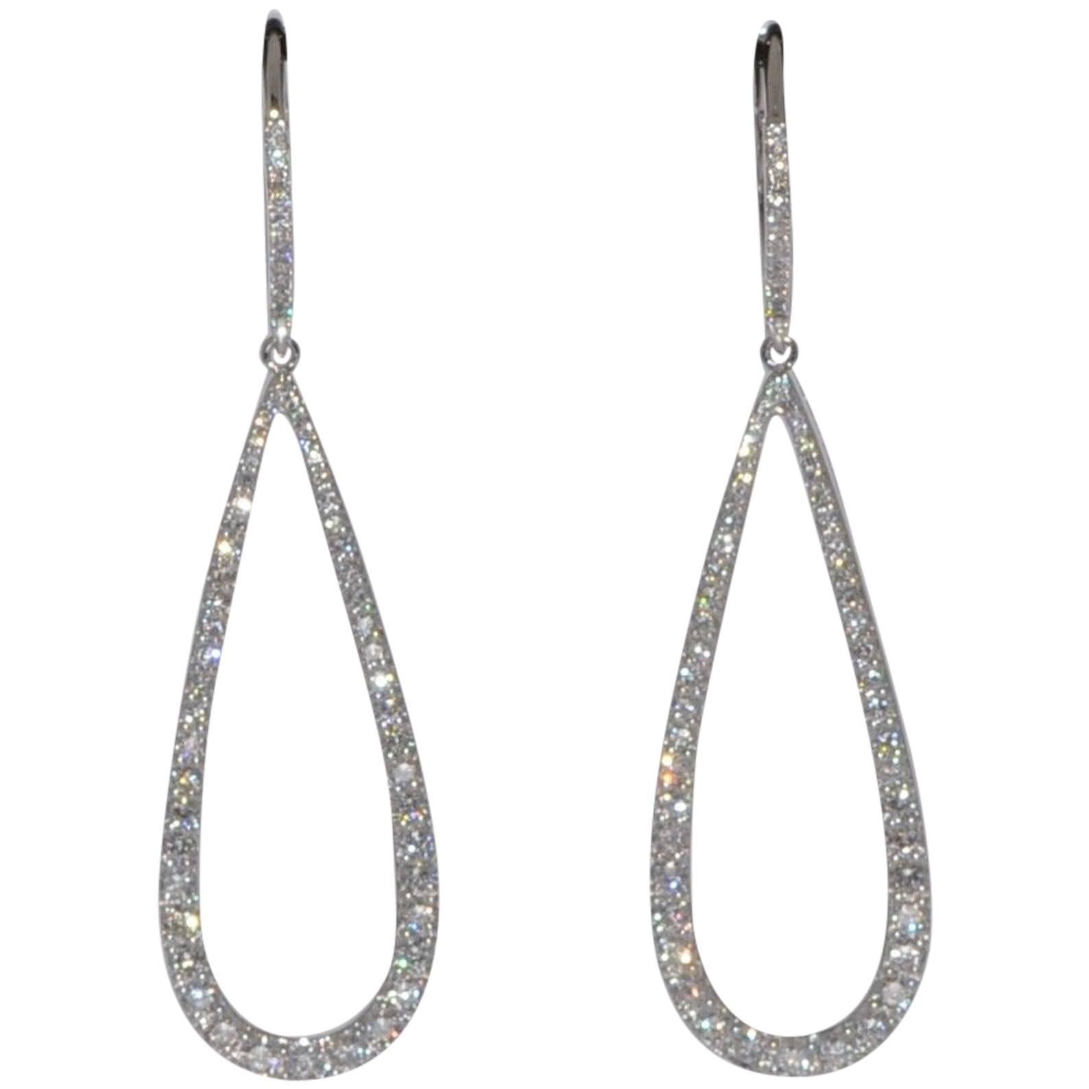 Diamond Gold Chandelier Earrings at 1stDibs