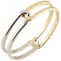 Cartier White and Yellow Gold Bangle