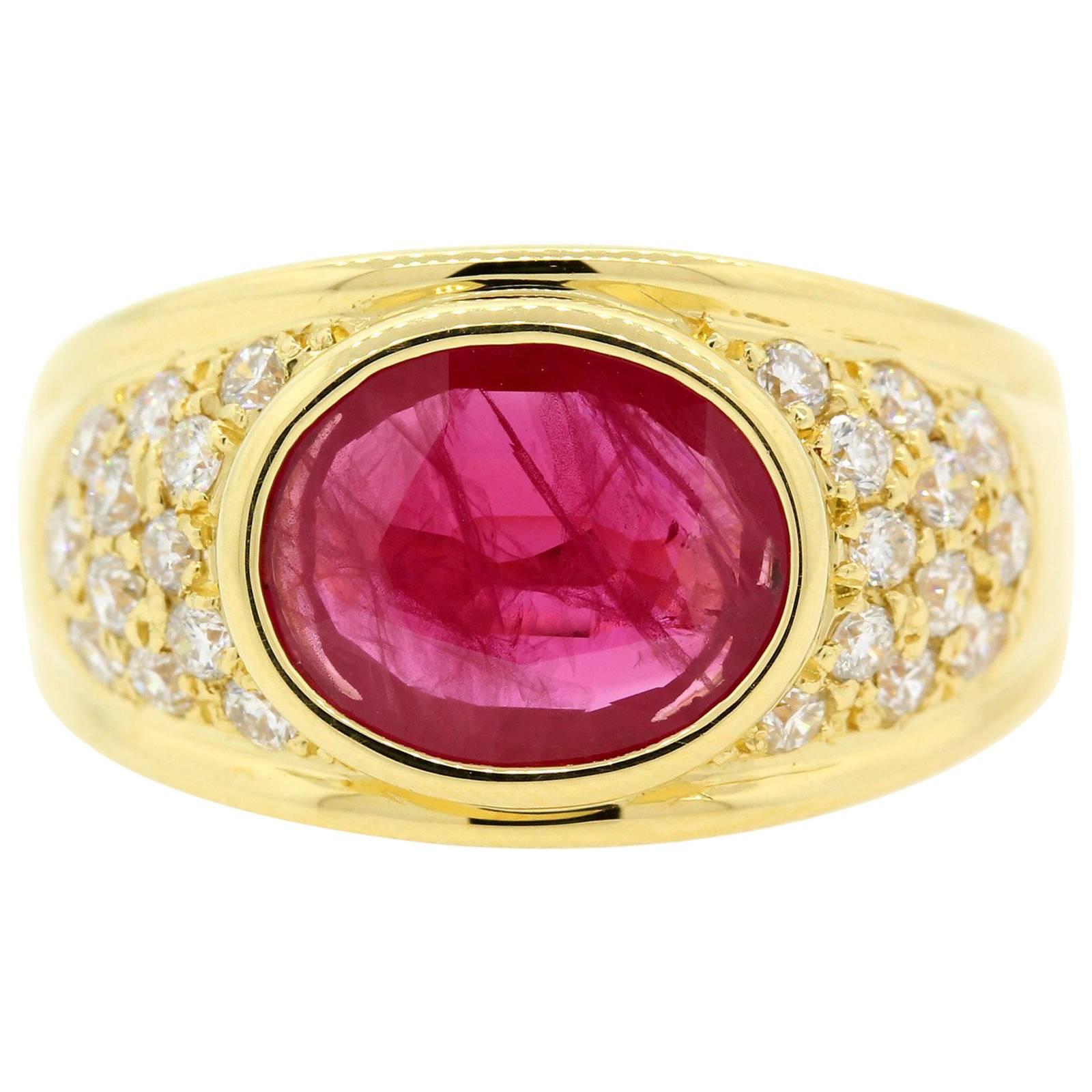 Burma Ruby Gold Ring