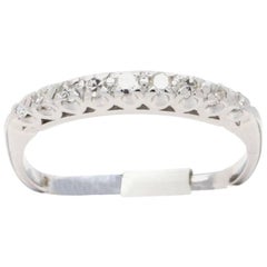 Vintage Art Deco Diamond Platinum Half Eternity Band or Wedding Ring