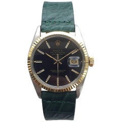 Rolex Steel and Gold Oyster Perpetual Datejust Wristwatch, 1970s
