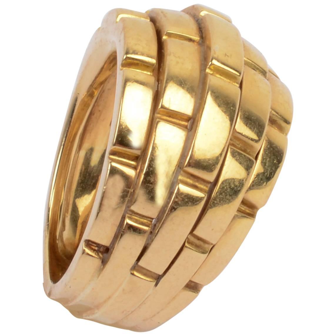 Cartier Maillon Panthere Domed Gold Ring