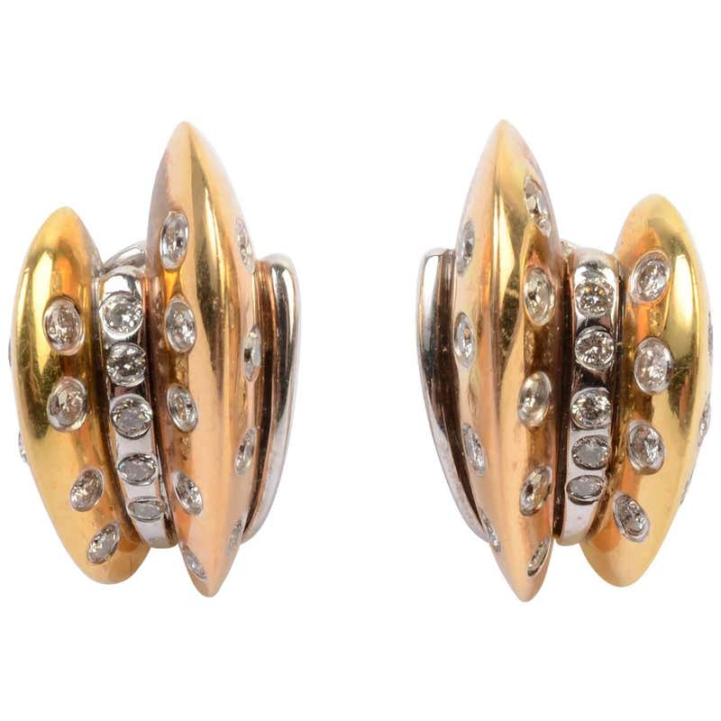 Sterns gold hoop earrings Clearance