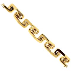 Mid-Century Modern 14 Karat Gold Articulated Geometric Bracelet