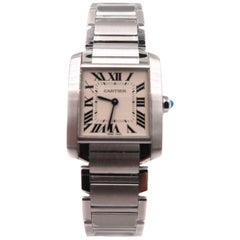 Cartier Ladies Stainless Steel Tank Francaise quartz Wristwatch