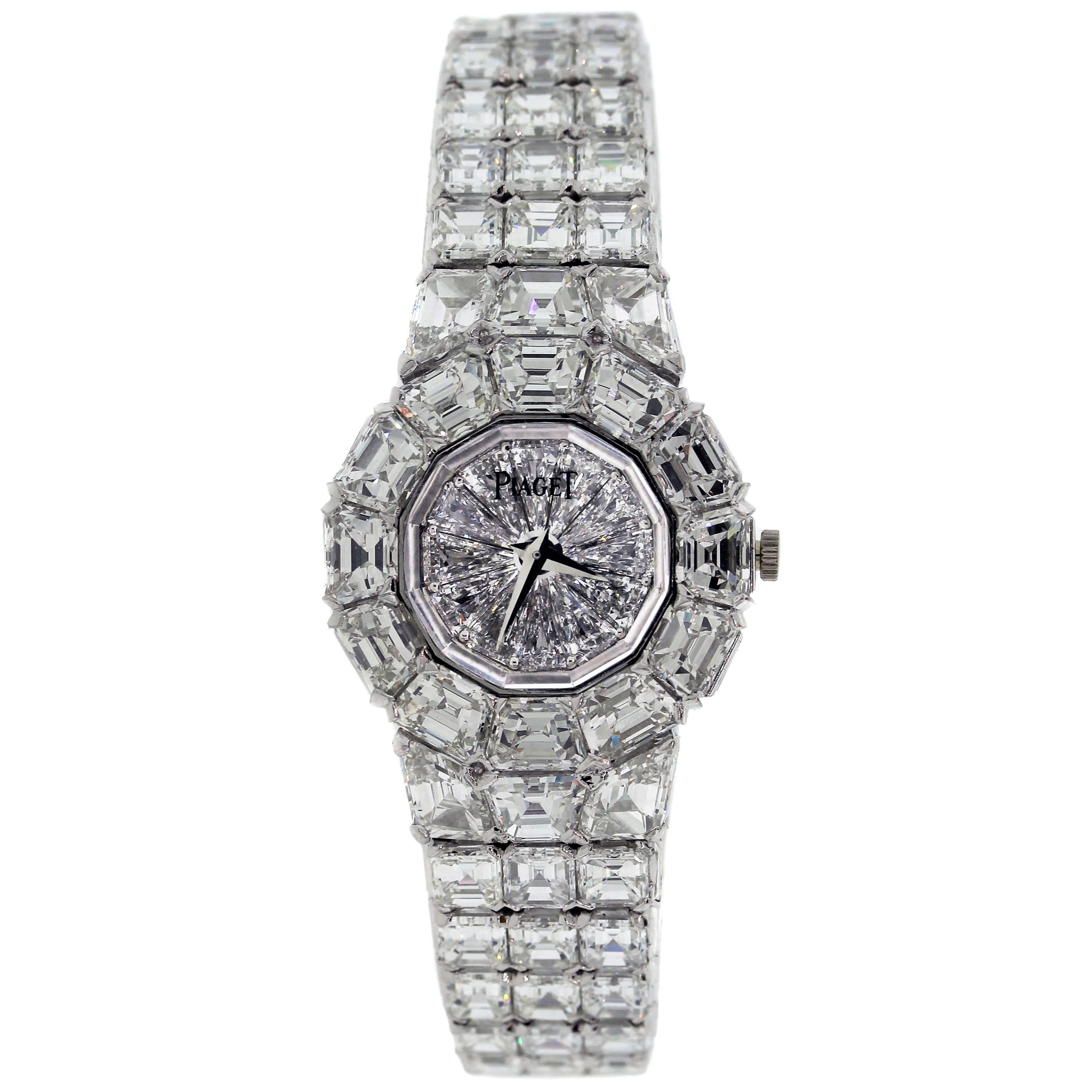 Piaget Platinum Diamond Limelight Aura mechanical Wristwatch 