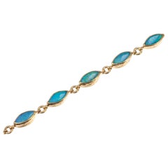 Gurhan Opal Line Bracelet in 24 Karat Yellow Gold