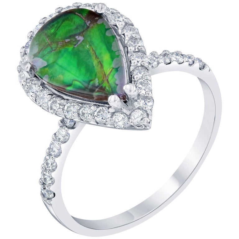 Ammolite Gold Ring Ammolite Gold Ring