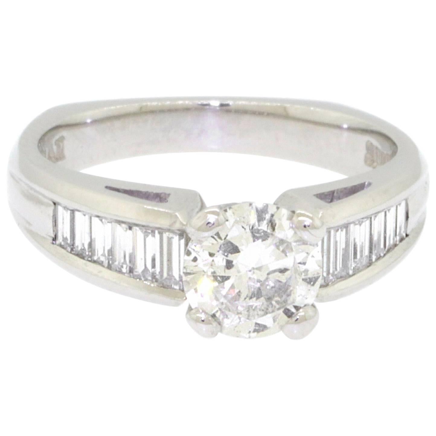 Scott Kay Platinum Diamond Ring 1.6 Carat Total Weight For Sale