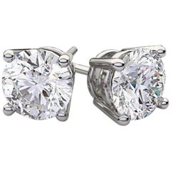 2.40 Carat Diamond Studs J Color, VS1-SI1