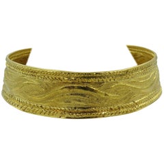 Lalaounis Textured Gold Choker Necklace