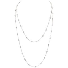 12.95 Carat Diamond by the Yard Platinum Chain Necklace