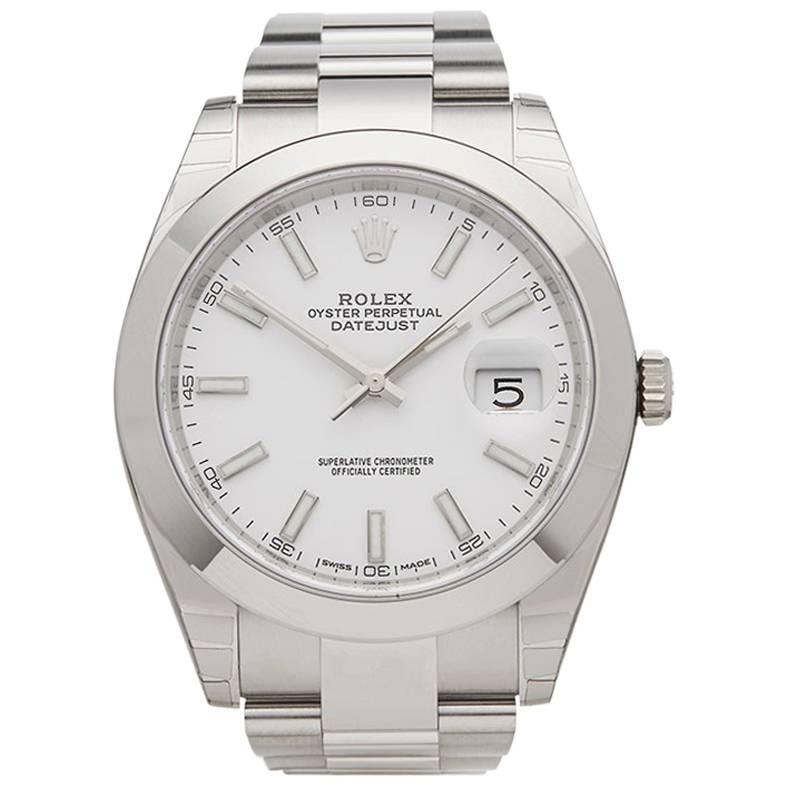 Rolex Stainless Steel Datejust Automatic Wristwatch Ref 126300