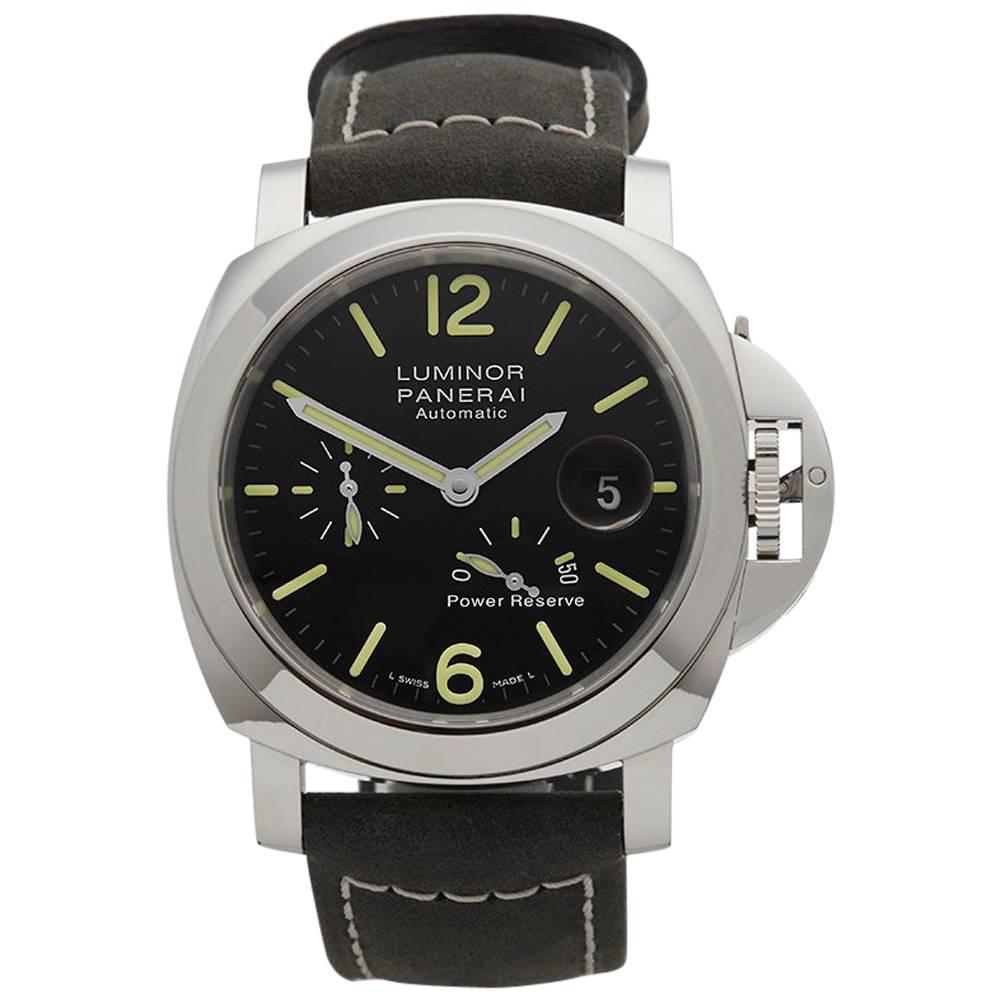 Panerai Stainless Steel Luminor Power Reserve Automatic Wristwatch Ref PAM1090