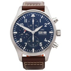 IWC Stainless Steel Pilot's Chronograph Le Petit Prince Automatic Wristwatch