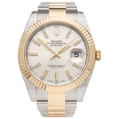 Used Rolex Yellow Gold Stainless Steel Datejust Automatic Wristwatch Ref 126333