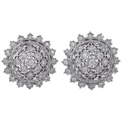 Vintage Mario Buccellati White Gold and Diamond Earrings