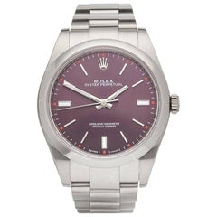 Rolex Stainless Steel Oyster Perpetual Grape Dial Automatic Wristwatch, 2017