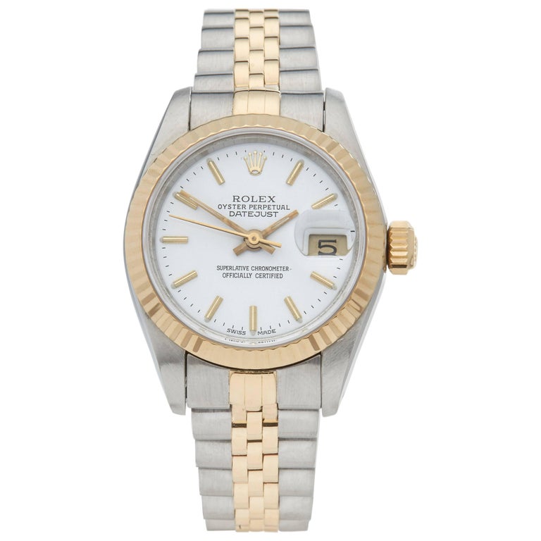 Rolex Ladies Yellow Gold Stainless Steel Datejust Automatic Wristwatch, 1992  at 1stDibs