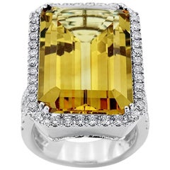 Citrine and Diamond Ring