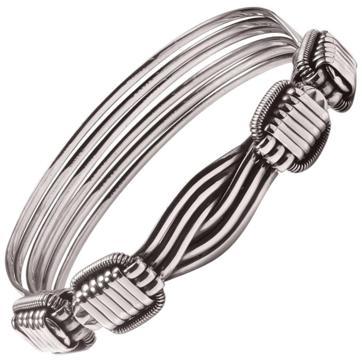 Amazon.com: African Elephant Knot Bracelet - 3 Knot SILVER Color Metal V2  CHUNKY made in Zimbabwe : Everything Else