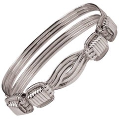 Elephant Hair Silver Bangle Ladies Bracelet