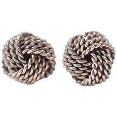 Vintage Tiffany & Co. Sterling Silver Twist Knot Earrings