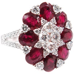 Ruby and Diamond White Gold Ring