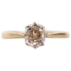 1.51 Carat Diamond 14 Karat Yellow Gold Engagement Ring