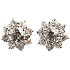 Pair of Diamond Earrings, Italy, 1940s