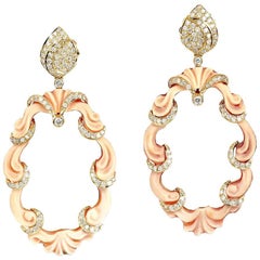 Cameo Earring with Diamonds