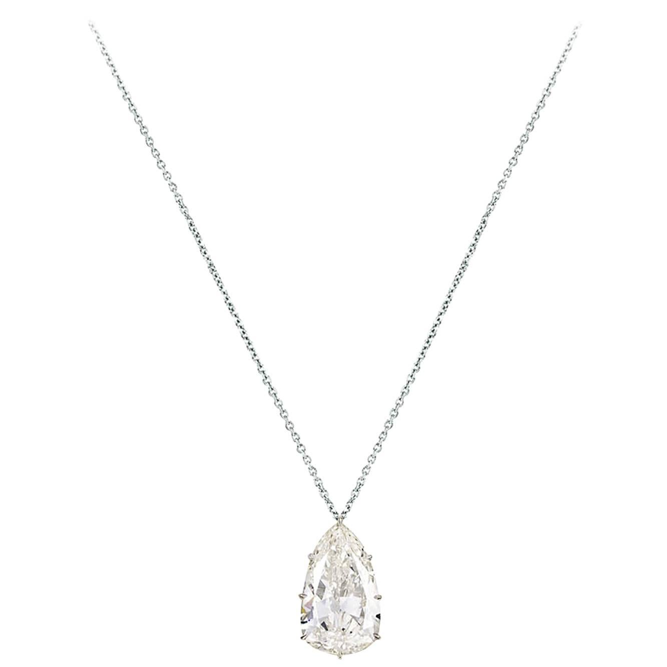 1.14 Carat Heart Shape Diamond Solitaire Pendant Necklace For Sale at ...