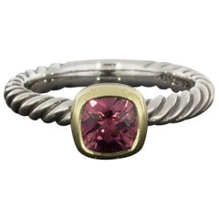 David Yurman Cushion Pink Tourmaline Color Classics Cable Stack Ring