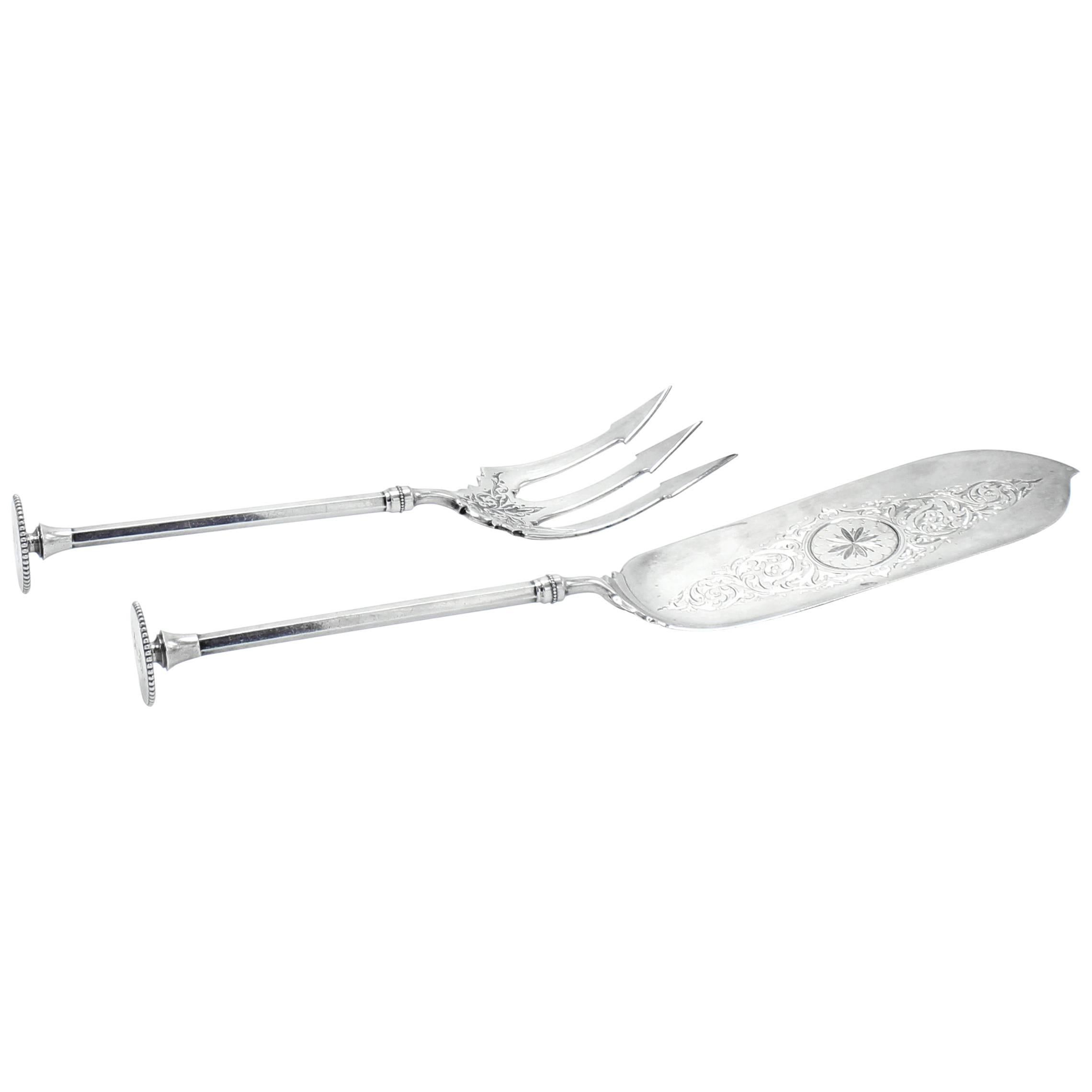 Benedict Brothers Sterling Fish Serving Set
