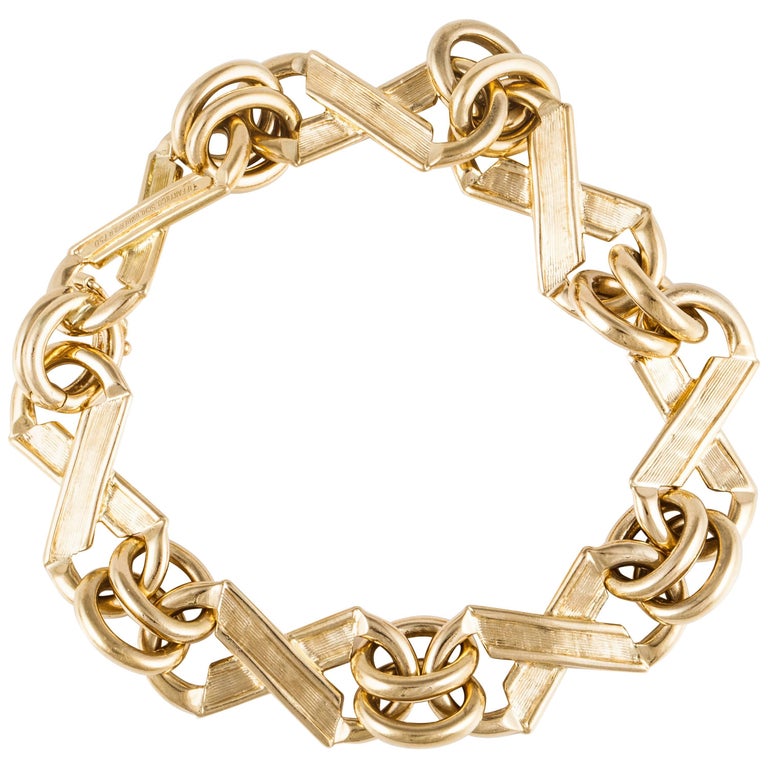 Tiffany and Co. Schlumberger 18K Gold Bracelet For Sale at 1stDibs