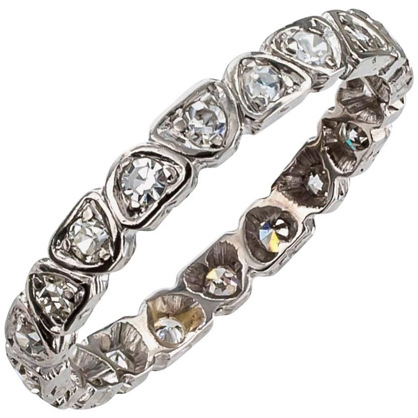 Art Deco 1930s Diamond Platinum Eternity Ring