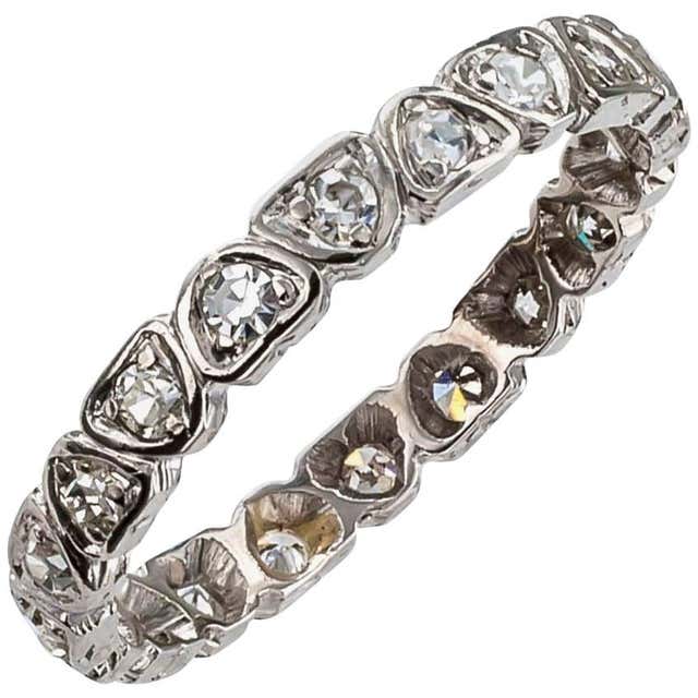 Art Deco 1930s Diamond Platinum Eternity Ring at 1stDibs | platinum ...