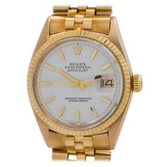 Rolex Yellow Gold Datejust Self Winding Wristwatch Ref 1601, circa 1970 Rolex Yellow Gold Datejust Self Winding Wristwatch Ref 1601, circa 1970