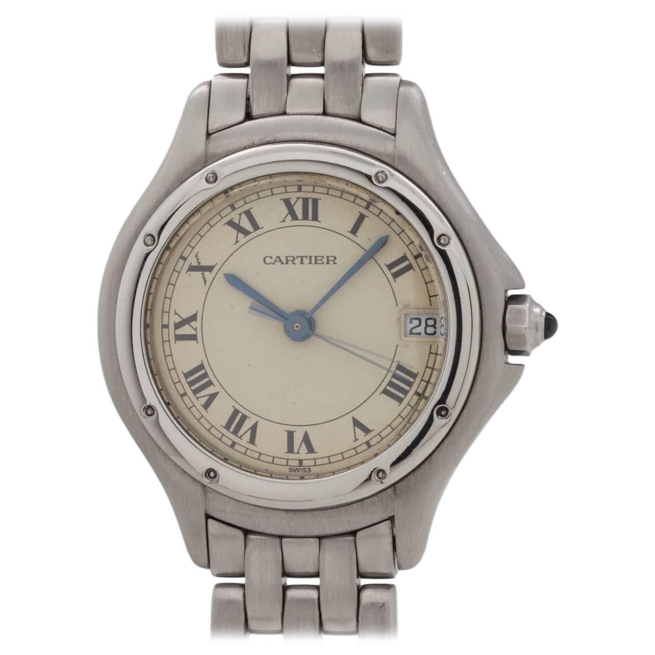 Cartier Ladies Cougar Stainless Steel Quartz Wristwatch, circa 1980s