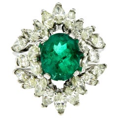 Colombian Emerald Diamond Gold Ring