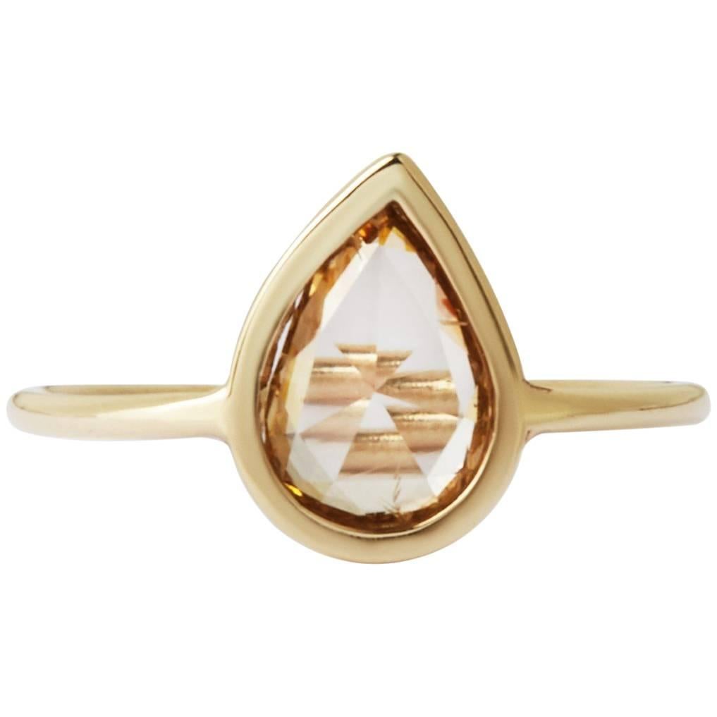 Pear Rosecut Diamond Engagement Ring by Allison Bryan