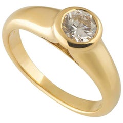 Bulgari Round Diamond Engagement Ring 0.49 Carat