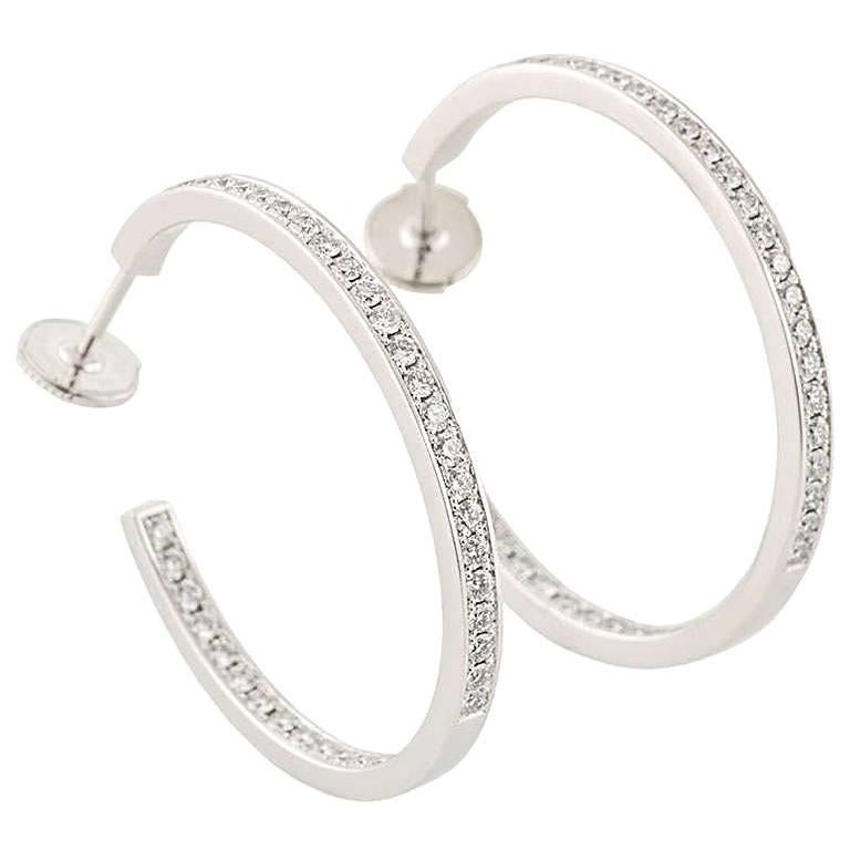 Cartier Diamond Hoop Earrings