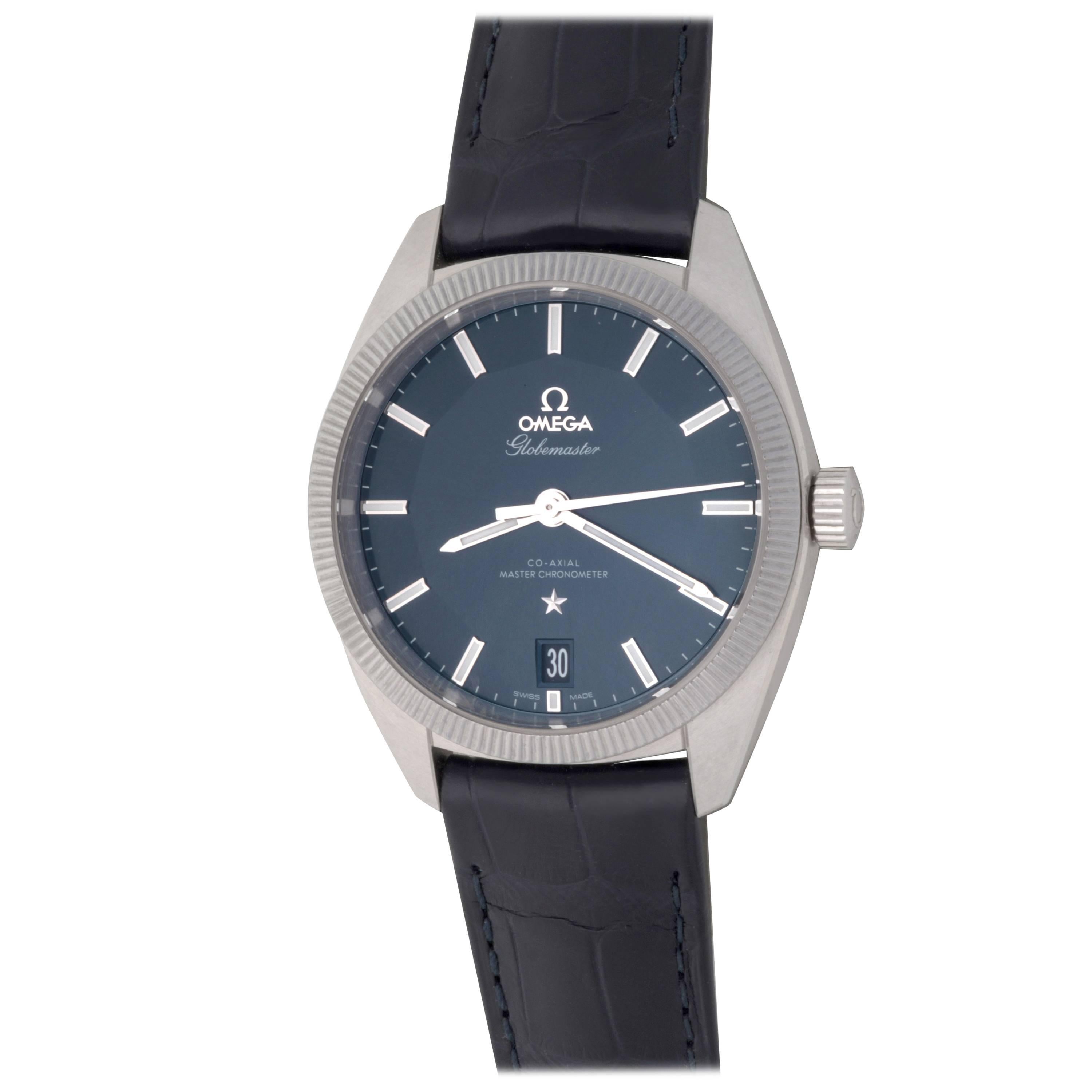 Omega Mens Globemaster Stainless Steel Automatic Wristwatch In Stock